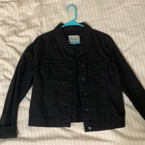 Black denim jacket